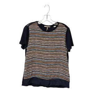Scotch & Soda Maison Scotch Raffia Town Top XS Mixed Print Polyester Linen